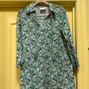 HYACINTH HOUSE TUCKERNUCK Long Sleeve Green Carrington Collared Mini Dress